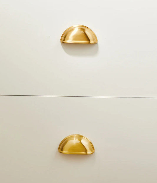 Gouden Shell Kastknop – Nordic Messing Meubelgreep voor Keuken & Kasten