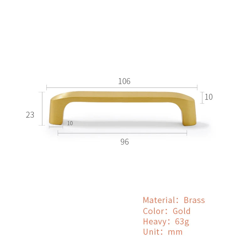 Massieve messing meubelgrepen brons - retro stijl