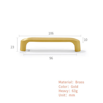 Massieve messing meubelgrepen brons - retro stijl