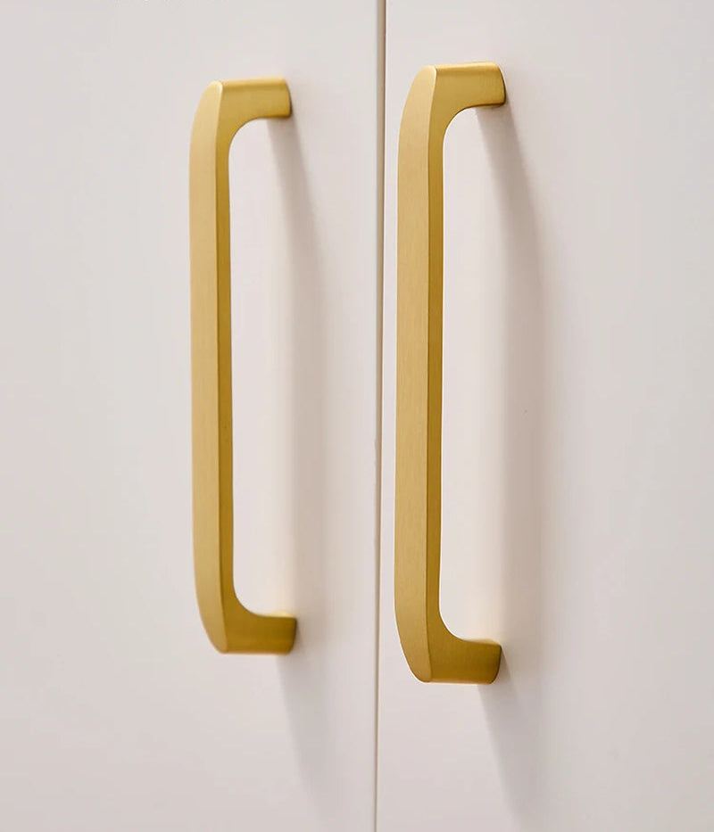 Massieve messing meubelgrepen brons - retro stijl