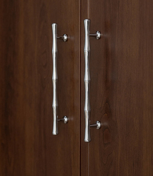 Massief Messing Chroom Zilveren Bamboe Greep – Keuken & Lade Handgreep