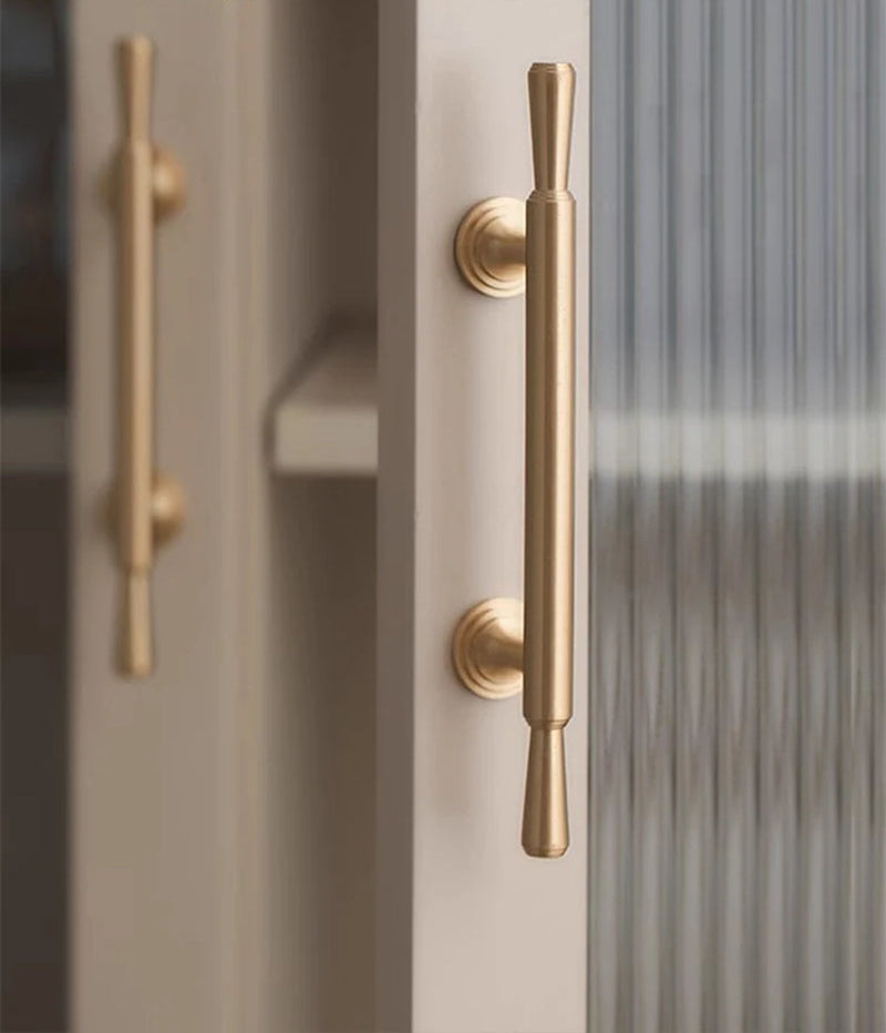 Ovale kastknoppen bronskleur messing - luxe stijl