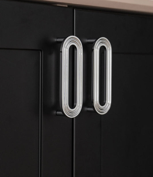Massief Messing Chroom-Zilveren Greep – Luxe Kastlade & Keukenaccessoire