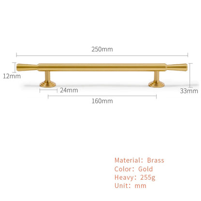 Ovale kastknoppen bronskleur messing - luxe stijl