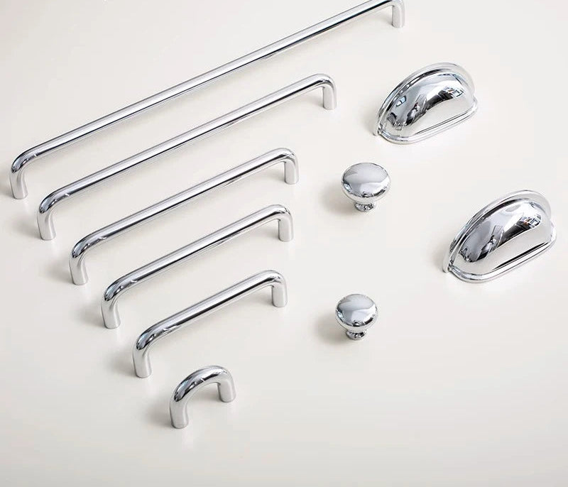Luxe kastgrepen chrome - industrieel messing