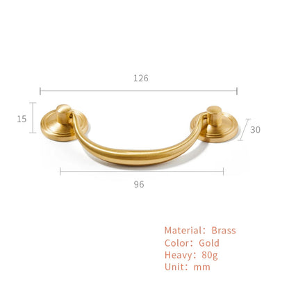 Gouden Shell Kastknop – Nordic Messing Meubelgreep voor Keuken & Kasten