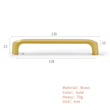 Massieve messing meubelgrepen brons - retro stijl