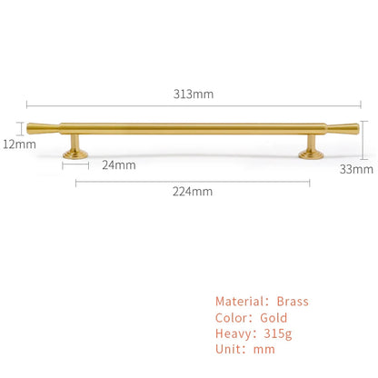 Ovale kastknoppen bronskleur messing - luxe stijl