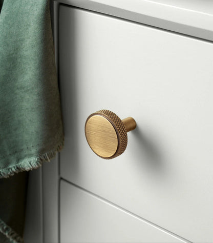 Massief Messing Cross Knurled T-Bar Greep – Bronze Meubel & Keukenkast