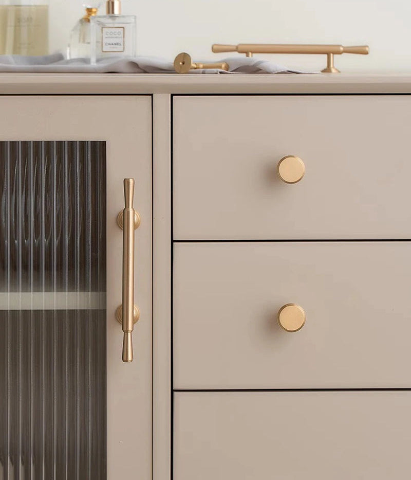 Ovale kastknoppen bronskleur messing - luxe stijl