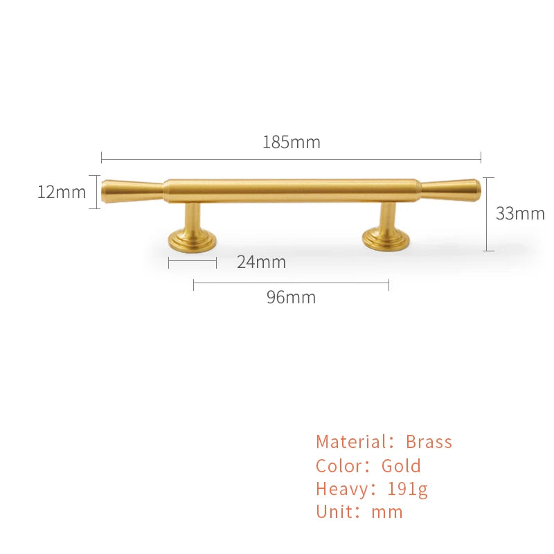 Ovale kastknoppen bronskleur messing - luxe stijl