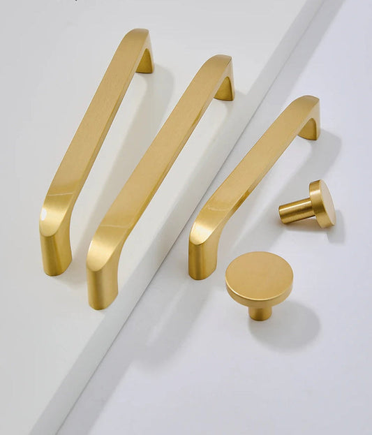 Massieve messing meubelgrepen brons - retro stijl