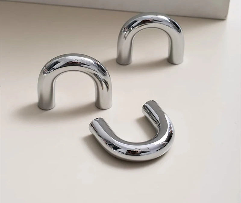 Luxe kastgrepen chrome - industrieel messing