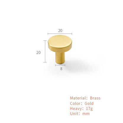 Massieve messing meubelgrepen brons - retro stijl