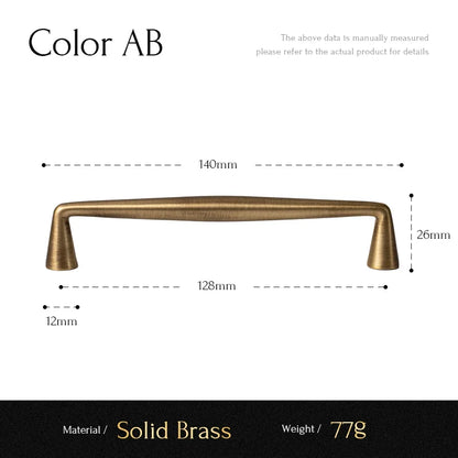 Massief Antieke Messing Kastgreep – Lange Deurgreep voor Keuken, Dressoir en Meubels