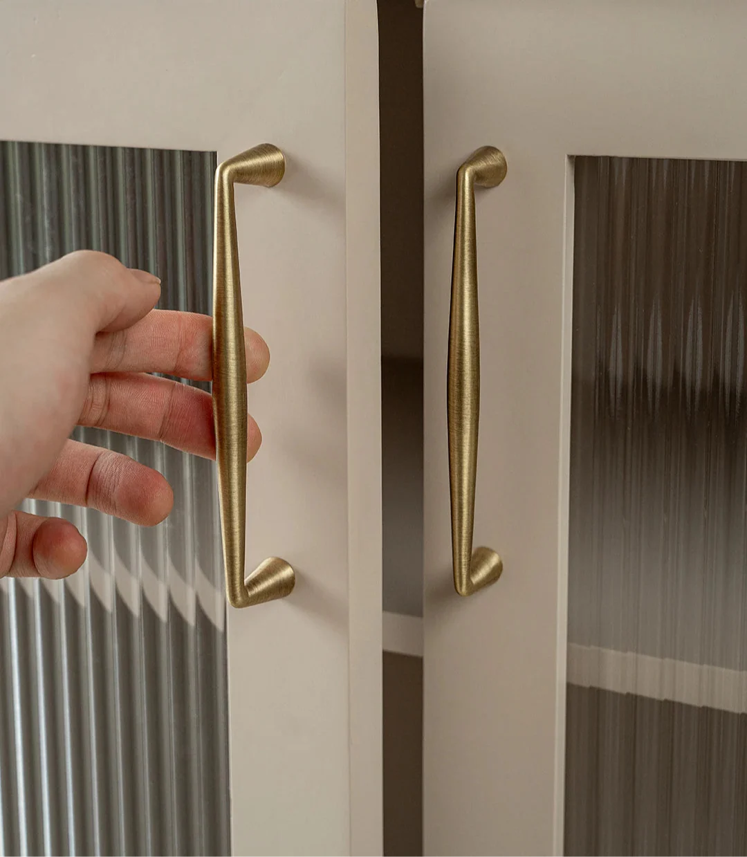 Massief Antieke Messing Kastgreep – Lange Deurgreep voor Keuken, Dressoir en Meubels
