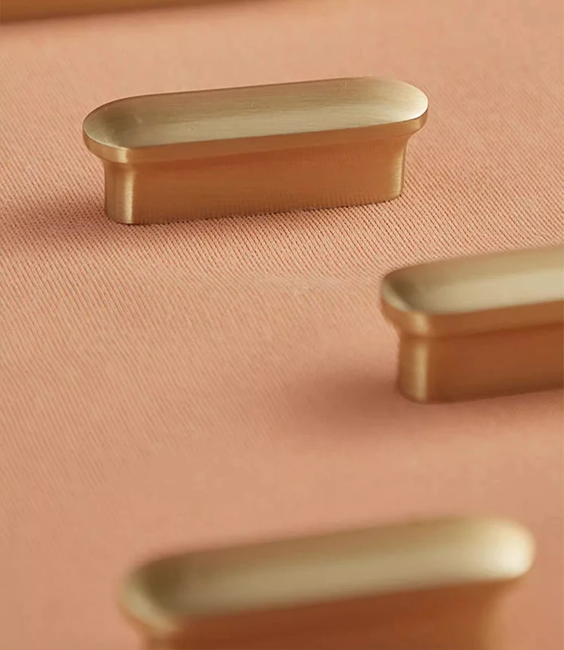 Gouden Massief Messing Greep – Keukenkast & Ladehardware
