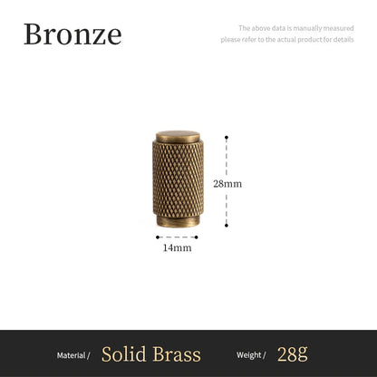 Massief Messing Cross Knurled T-Bar Greep – Bronze Meubel & Keukenkast