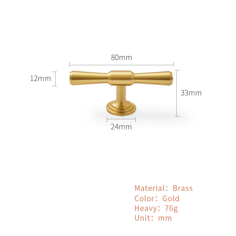 Ovale kastknoppen bronskleur messing - luxe stijl