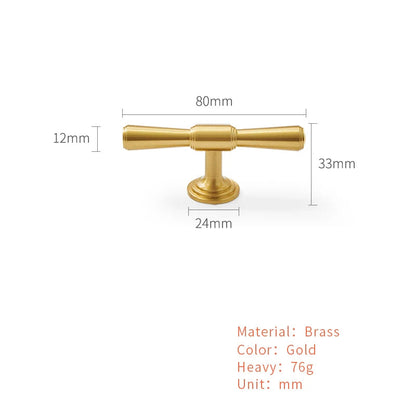 Ovale kastknoppen bronskleur messing - luxe stijl