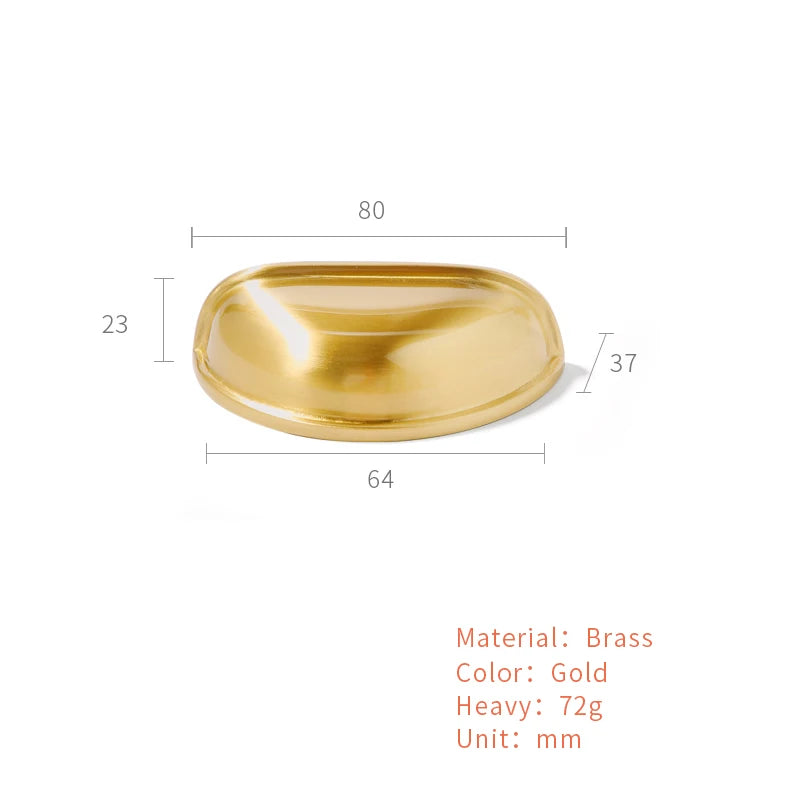 Gouden Shell Kastknop – Nordic Messing Meubelgreep voor Keuken & Kasten