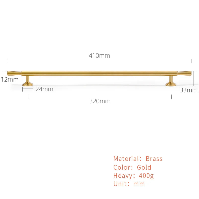 Ovale kastknoppen bronskleur messing - luxe stijl