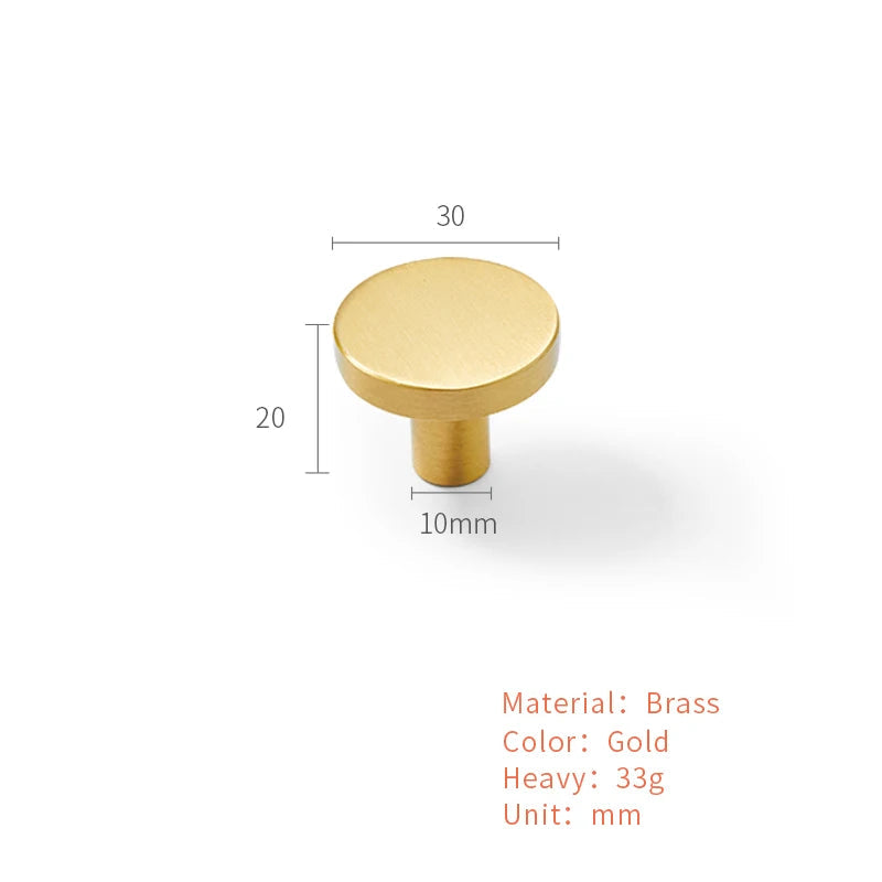 Massieve messing meubelgrepen brons - retro stijl