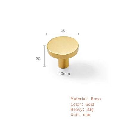 Massieve messing meubelgrepen brons - retro stijl
