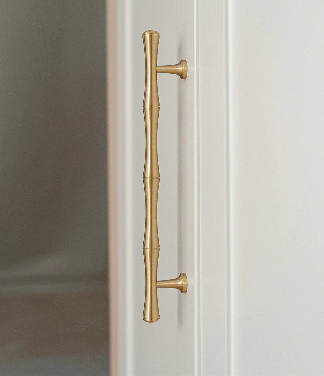Massief Messing Geborstelde Bamboe Greep – Keuken & Kastlade Hardware