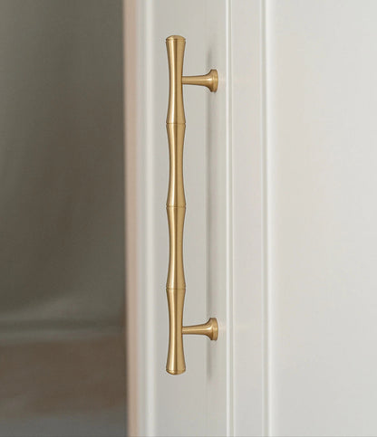 Massief Messing Geborstelde Bamboe Greep – Keuken & Kastlade Hardware