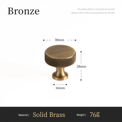 Massief Messing Cross Knurled T-Bar Greep – Bronze Meubel & Keukenkast