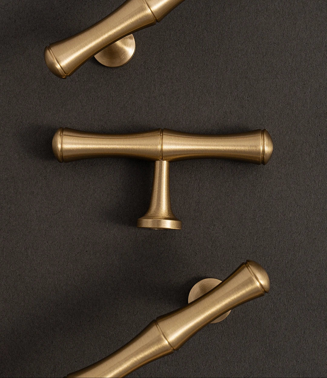 Massief Messing Geborstelde Bamboe Greep – Keuken & Kastlade Hardware