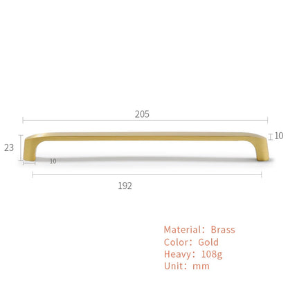 Massieve messing meubelgrepen brons - retro stijl