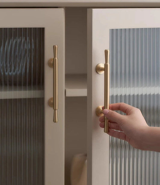 Ovale kastknoppen bronskleur messing - luxe stijl
